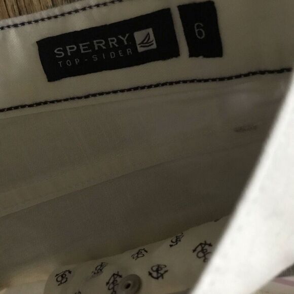 Sperry top-sider Shorts Size 6 White New with tags summer vacation 5 pocket - Picture 3 of 5